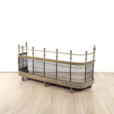 English Victorian Brass Fire Fender circa 1870