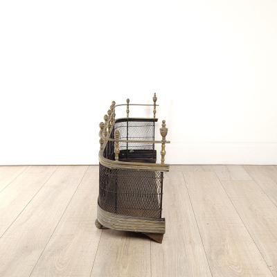 English Victorian Brass Fire Fender circa 1870