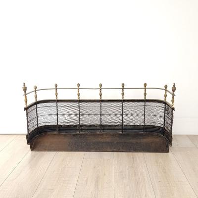 English Victorian Brass Fire Fender circa 1870