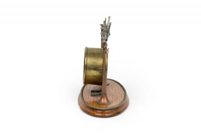 English Victorian Brass Horseshoe Clock