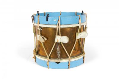 English Victorian Brass Regimental Drums