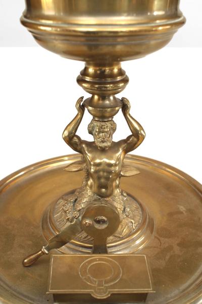 English Victorian Bronze Humidor with Vase