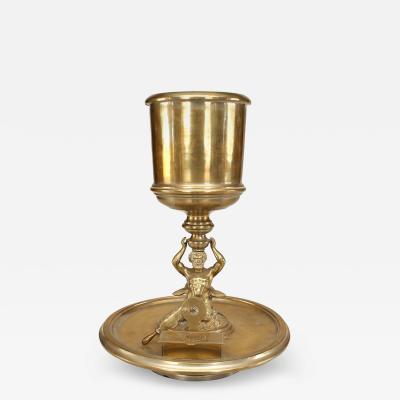 English Victorian Bronze Humidor with Vase