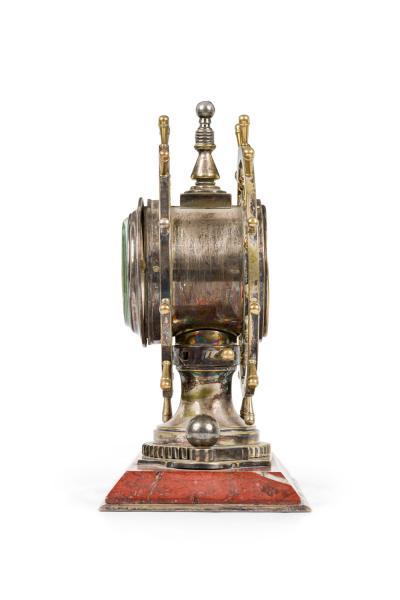 English Victorian Bronze Ship Wheel Clock