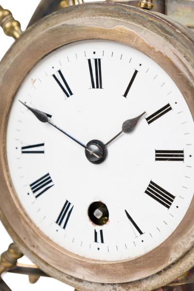 English Victorian Bronze Ship Wheel Clock