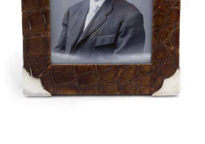 English Victorian Crocodile Picture Frame