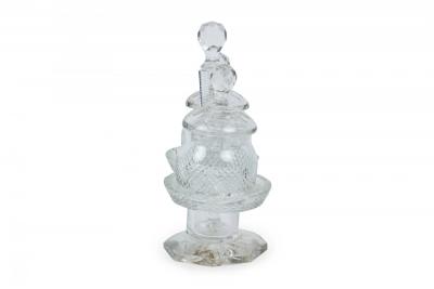 English Victorian Cut Crystal Cruet Set