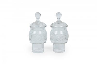 English Victorian Cut Crystal Cruet Set