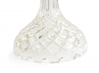 English Victorian Cut Crystal Table Lamp