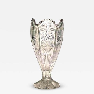 English Victorian Cut Crystal Vase