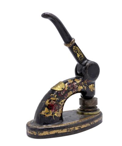 English Victorian Ebonized Seal Presser