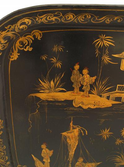 English Victorian Ebonized Tray Top