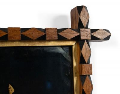 English Victorian Floral Framed Embroidery