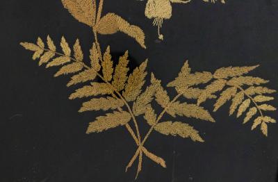 English Victorian Floral Framed Embroidery