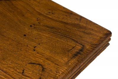 English Victorian Gothic Revival Carved Oak Table