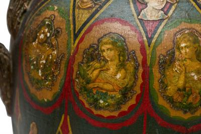 English Victorian Heavily Adorned and Aged Urn