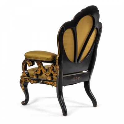 English Victorian Lacquered Arm Chair
