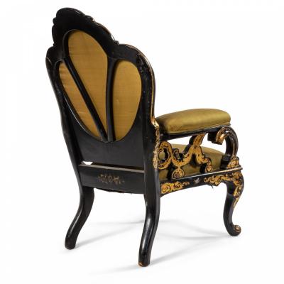 English Victorian Lacquered Arm Chair