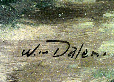English Victorian Landscape of Forest Scene