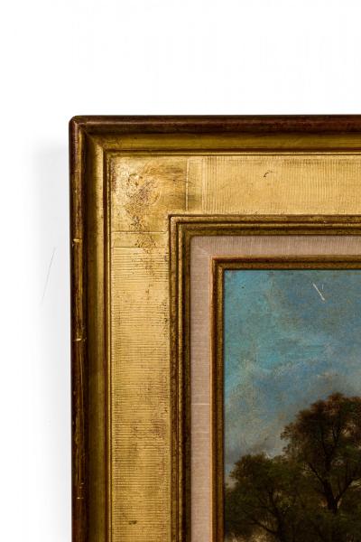 English Victorian Landscape of Stream and Trees