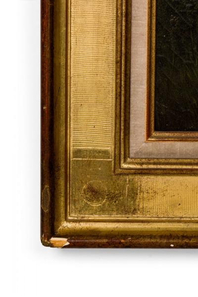 English Victorian Landscape of Stream and Trees