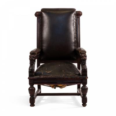 English Victorian Leather Judges Chairs