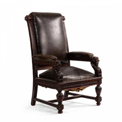 English Victorian Leather Judges Chairs