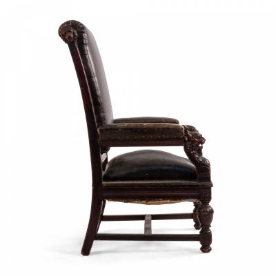 English Victorian Leather Judges Chairs