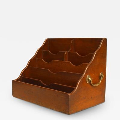 English Victorian Mahogany Letter Holder