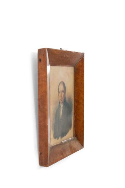 English Victorian Male Watercolor Portrait