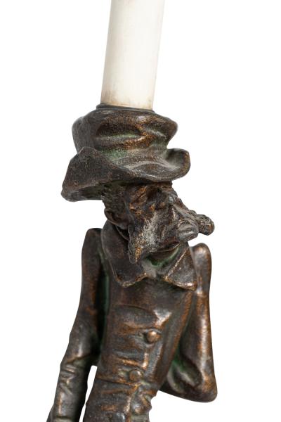 English Victorian Metal Figural Table Lamp