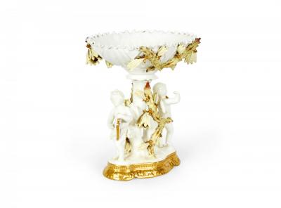English Victorian Moore Porcelain Centerpiece