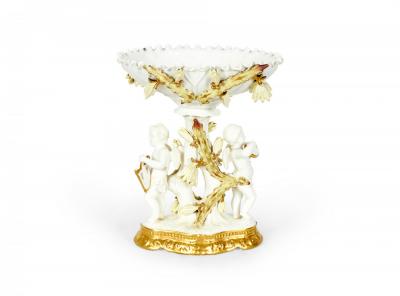 English Victorian Moore Porcelain Centerpiece