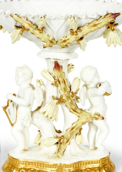 English Victorian Moore Porcelain Centerpiece