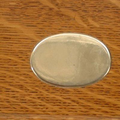 English Victorian Oak and Silver Tray