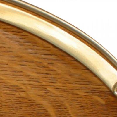 English Victorian Oak and Silver Tray