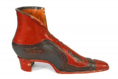 English Victorian Painted Shoemakers Boot Sign