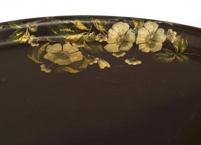 English Victorian Papier Mache Floral Coffee Table