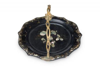 English Victorian Papier Mache Tray