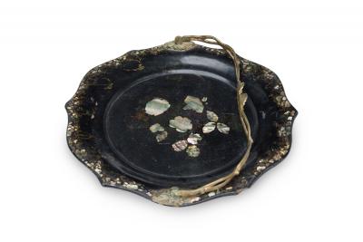 English Victorian Papier Mache Tray