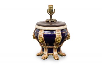 English Victorian Porcelain Minton Urn Lamp