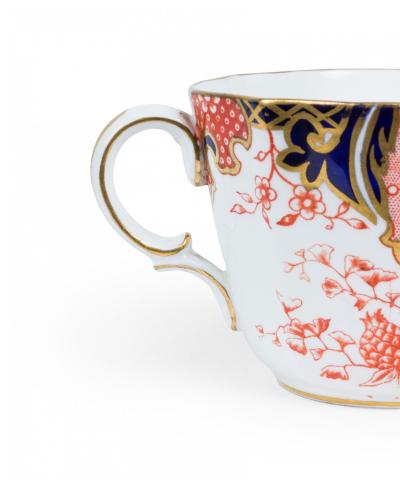 English Victorian Porcelain Teacups and Saucers
