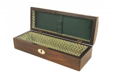English Victorian Rosewood Pen Box