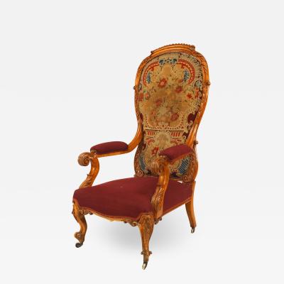 English Victorian Satinwood Arm Chair