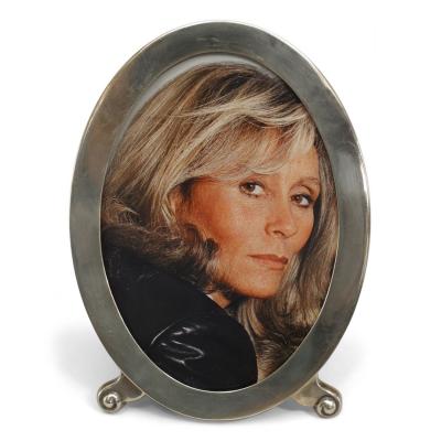 English Victorian Silver Oval Picture Frame