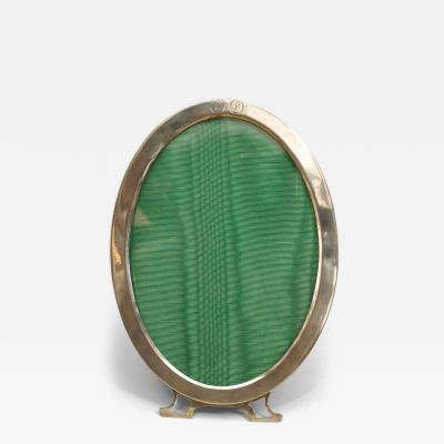 English Victorian Silver Oval Picture Frame