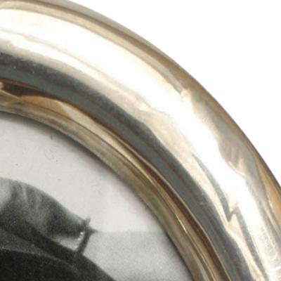English Victorian Silver Oval Picture Frame