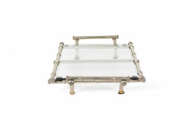 English Victorian Silver Plate Bamboo Tray