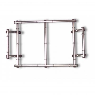 English Victorian Silver Plate Bamboo Tray