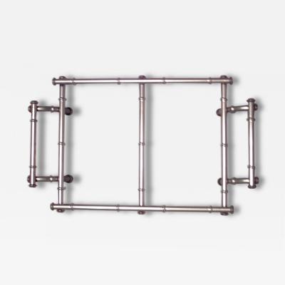 English Victorian Silver Plate Bamboo Tray